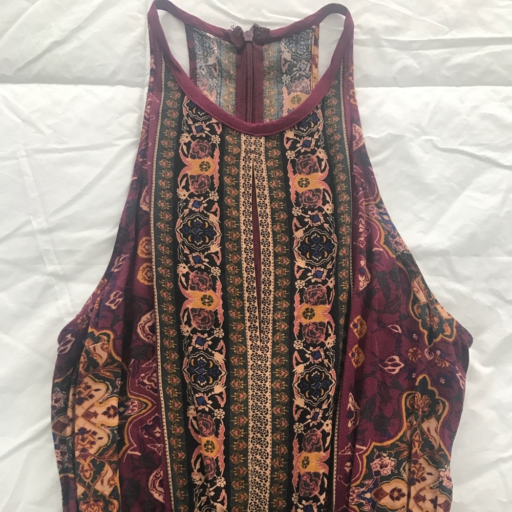Maroon Aztec Design Romper